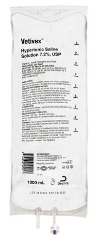 Vetivex® Veterinary Fluids Hypertonic Saline Solution 7.2%, USP