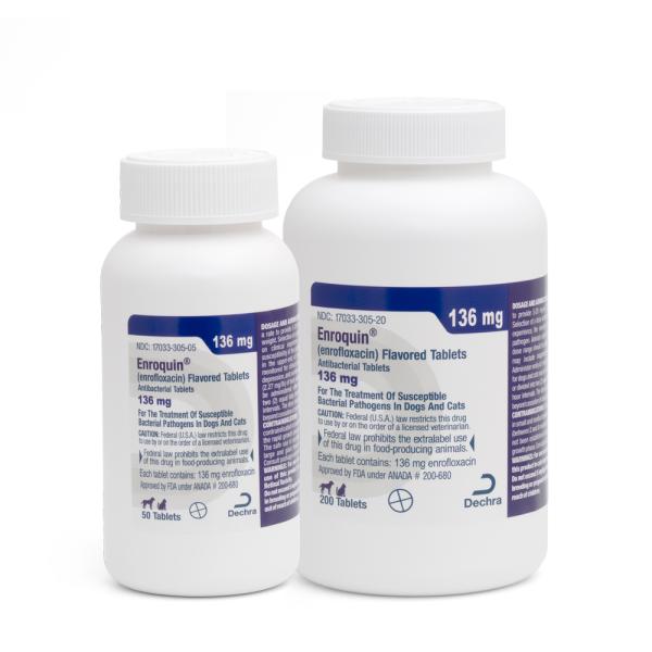 Enroquin® (enrofloxacin) Flavored Tablets 136 mg