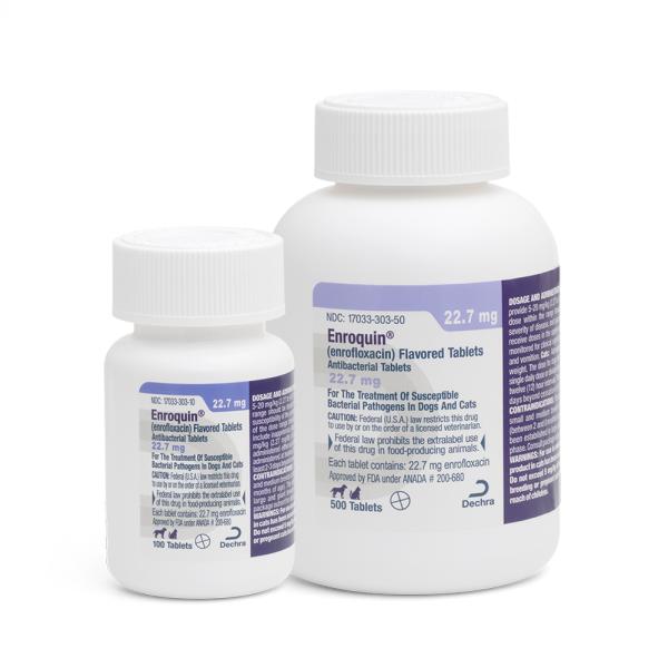 Enroquin® (enrofloxacin) Flavored Tablets 22.7 mg
