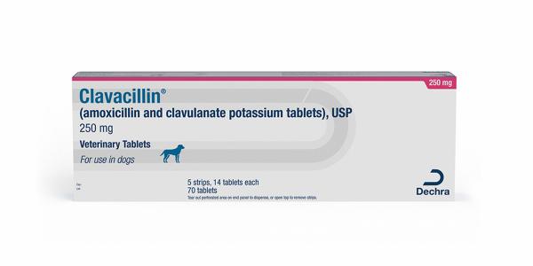 Clavacillin® (amoxicillin and clavulanate potassium tablets), USP Veterinary Tablets 