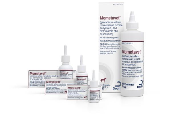 Mometavet® (gentamicin sulfate, mometasone furoate anhydrous, and clotrimazole otic suspension)