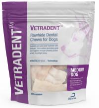 Vetradent™ Rawhide Dental Chews for Dogs (Medium)