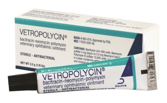 Vetropolycin® (bacitracin-neomycin-polymyxin) Veterinary Ophthalmic Ointment Vetropolycin® (bacitracin-neomycin-polymyxin) Veterinary Ophthalmic Ointment